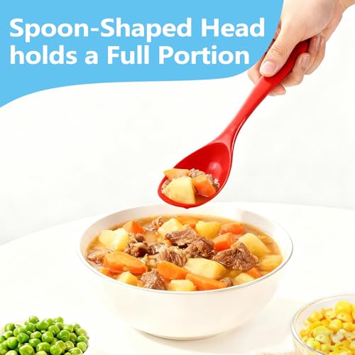 Mini Silicone Spatula Spoon Set, 4-Piece Rubber Spoonula for Kitchen Utensils, Spatulas Silicone Heat Resistant, Non-Stick Flexible Scrapers & Spoons for Baking, Cooking, Mixing, Cake
