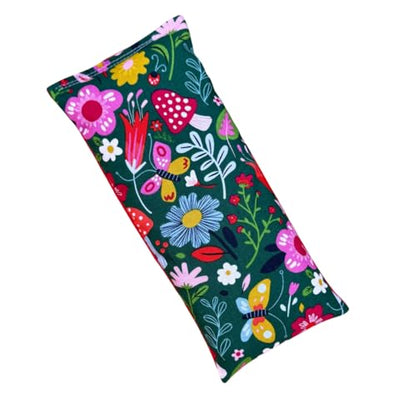 Eye Pillow for Yoga, Microwavable Moist Heat Eye Compress, Cold Pack, Weighted Pad for Relaxation or Meditation, Headache Migraine Relief (Red, Green, White) - color: Mushroom