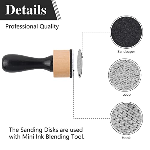 103Pcs/Set Ink Paints Blending Tool Mini Sanding Disks Round Foam Refills for Scrapbooking to Work on Cardstock, Control of Ink Placement for Remove and Increase DIY Bits of Color or Paper Ink - size: 103Pcs/Set