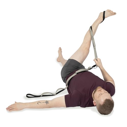 OPTP Stretch Out Strap Pro with Exercise Book, 11 Loops USA-Made Yoga Strap