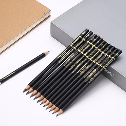 PATIKIL 12Pcs Drawing Pencils for Sketching, 4H Refill Sketch Pencils for Drawing, Graphite Art Pencil Set Professional Resistant Lead for Painting Shading Artist Office Supplies - size: 4H