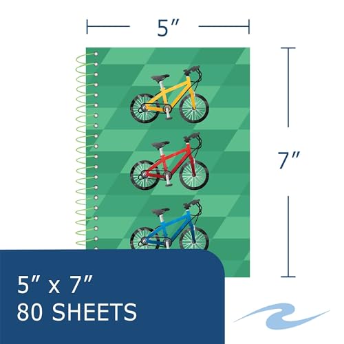 ROARING SPRING Lifenotes Notebook, Personal Size Spiral Bound, 7" x 5", 80 Sheets Recycled Pastel Paper (Coordinates with Cover), Perforated, Pocket, Proudly Made in USA (Case of 24) - style: Pack of 24