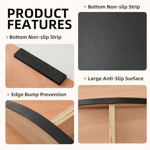 Juoe Balance Board Wobble Board,Balance Toys for Physical Therapy - color: Black