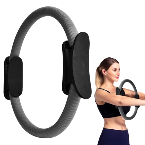 15" Pilates Ring, Dual-Grip Pilates Ring Lightweight Circle Yoga Rin-g for Enhance Thigh and Arm Strength, Body Exercise Tool for Home Gym