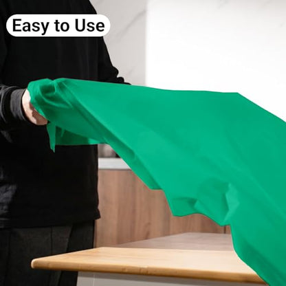 Auros 10-Pack Plastic Tablecloths, 54x108 Inch Disposable Table Covers, 8FT | Rectangle Waterproof & Throw Away Table Cloth, Easy Cleanup for Party, Wedding, Graduation, Fits 6-8ft Tables, Kelly Green - color: Kelly Green, size: 54" X 108" Rectangle