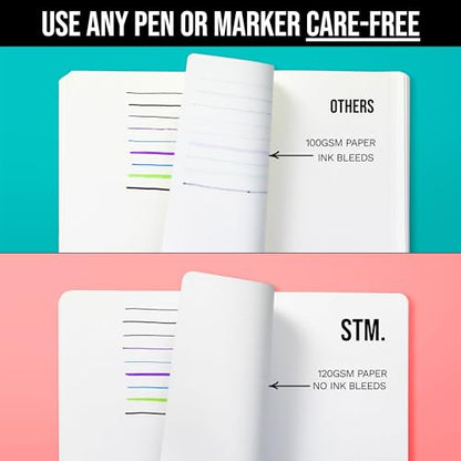 Scribbles That Matter Lined Journal Notebook for writing | Ruled 150 pages, 120gsm Thick Paper with Sticky Notes,pen loop, elastic band, leather hard cover A5 journals for writing, 5.75x8.2 inches - color: Black1