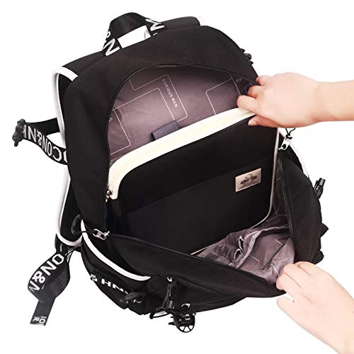 JAKAGO A4 Travel Portfolio Multifunctional Document Organizer Zippered Case for Office Supplies (Black) - color: Black