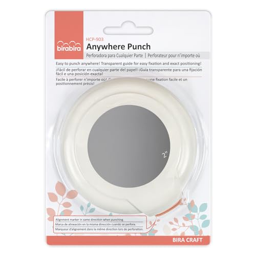 Bira Craft 2" Circle Magnetic Punch - Anywhere & Everywhere Punch for Paper Crafting & Scrapbooking - size: circle