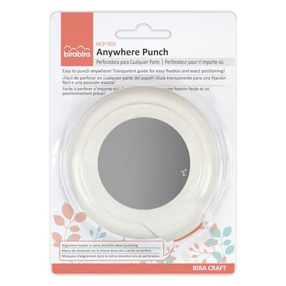 Bira Craft 2" Circle Magnetic Punch - Anywhere & Everywhere Punch for Paper Crafting & Scrapbooking - size: circle
