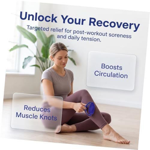 Handheld for Yoga Enthusiasts Designed to Reduce Tension Muscle Massage Stick Roller Comfortable Abs and PVC Material for Legs, Back, Arms, and Shoulders and Sedentary