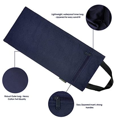 Yoga Sand Bag, Cotton Unfilled for Yogas, Weights & Resistance Training, Portable Weightlifting Sandbag - color: Galaxy Blue