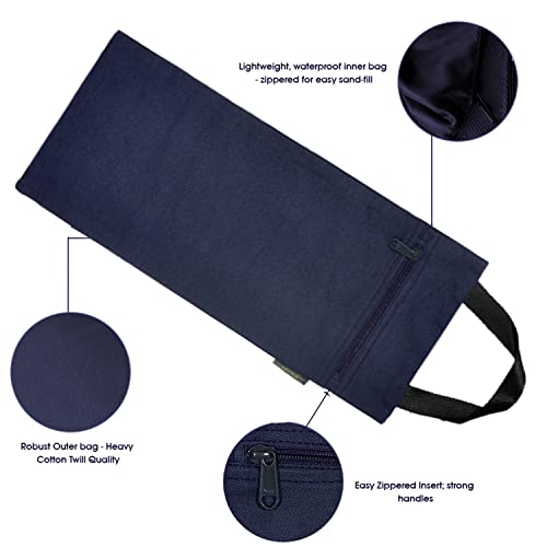 Yoga Sand Bag, Cotton Unfilled for Yogas, Weights & Resistance Training, Portable Weightlifting Sandbag - color: Galaxy Blue