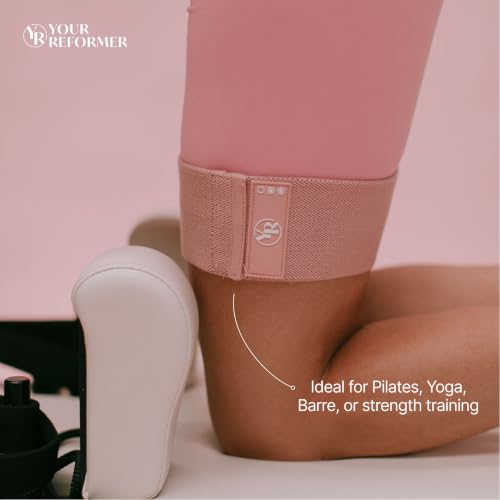 Fabric Booty Bands Set, 3 Resistance Levels for Pilates - color: Beige