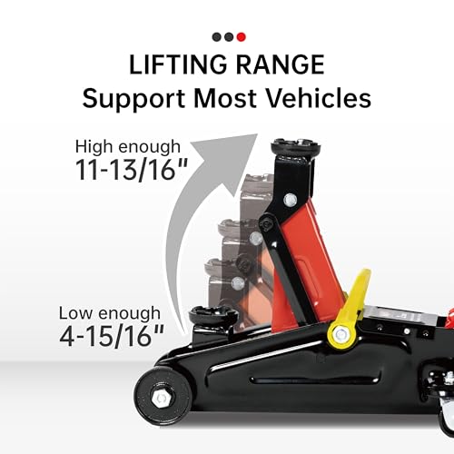 Maxority 2-Ton (4000 lbs) Hydraulic Trolley Garage Service/Floor Jack with Blow Mold Carrying Storage Case for sedans and Pickup Trucks Home and Workshop Vehicle Maintenance