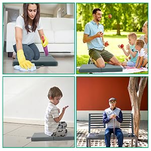 Memory Foam Knee Pads, Garden Kneeling Pads for Men Women, Foam Knee Cushions for Gardening, Bathing, Yoga(Gray) - color: Gray