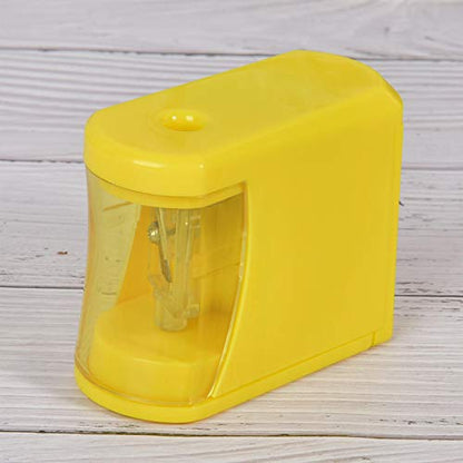 Pencil Sharpener,Electric Pencil Sharpener Kids Friendly Pencil Sharpeners Battery Operated Heavy Duty Classroom Pencil Sharpeners Yellow,for Colored Pencils