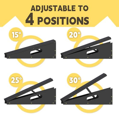 Wood Slant Board Calf Stretcher - Professional Calf Stretcher Slant Board for Physical Therapy, Incline Stretching, and Rehabilitation Exercises - Durable and Adjustable Balance Tool