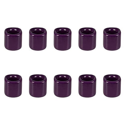 Mega Candles 10 pcs Dark Purple 1/2 Inch Diameter Ceramic Chime Ritual Spell Candle Holders, Great for Casting Chimes, Meditation, Rituals, Spells, Vigil, Witchcraft, Wiccan Supplies - color: Dark Purple, size: 10 Pieces