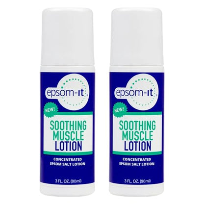 EPSOM-IT Soothing Muscle Roll On Magnesium Lotion, Epsom Salt, Arnica, 2 Pk - size: 3 Fl Oz (Pack of 2)
