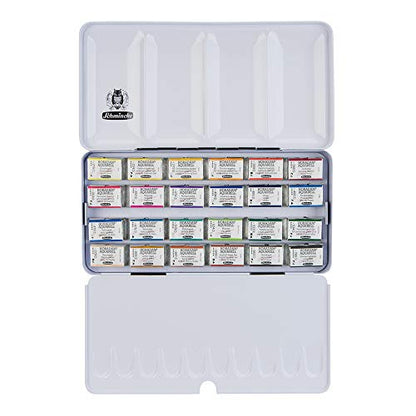 Schmincke - HORADAM® AQUARELL color box with 24 finest watercolors, 74324097, Premium metal box, painting set, 24 x 1/1 pans - style: 24 x 1/1 pans