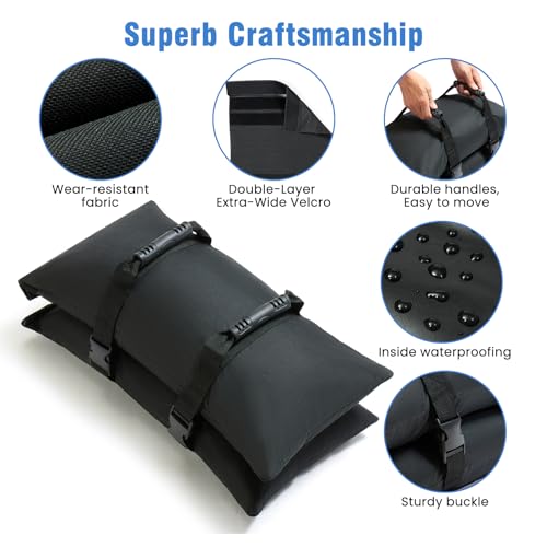 Sand Bags for Weight, 4-Pack 50LBS 1680D Oxford Fabric Sandbags | Sandbags for Weight to Hold Down Umbrella Base, Patio & Cantilever Umbrella Stands, Outdoor Furniture(Without Sand)(4,Medium) - size: 4 x 50lbs