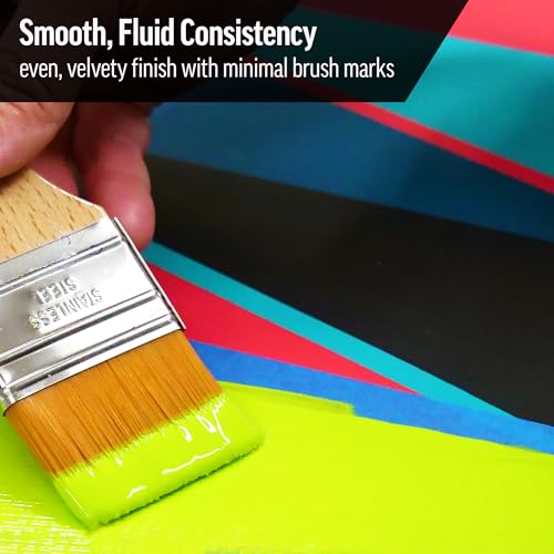 GOLDEN SoFlat Matte Acrylics, Fluorescent Pink, 4 fl. oz. Jar | Artist grade paint with gouache-like matte coverage, acrylic durability, and smooth self-leveling consistency.