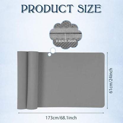 LEIFIDE 10 Pack Yoga Mat Bulk 68'' x 24'' x 4mm Thick Yoga Mat - color: Black,Gray
