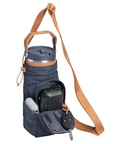 STANLEY Vitalize Carry-All Bag | Bottle Holder with Drawstring Cinch | Adjustable Shoulder Strap | Zippered Valuables Pocket | Durable Recycled Fabric | Twilight - color: Twilight, size: Carry-All