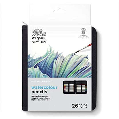 Winsor & Newton Studio Collection Artist Pencils, Watercolor Pencil Wallet, Set of 26 - style: 26 Watercolor Pencils
