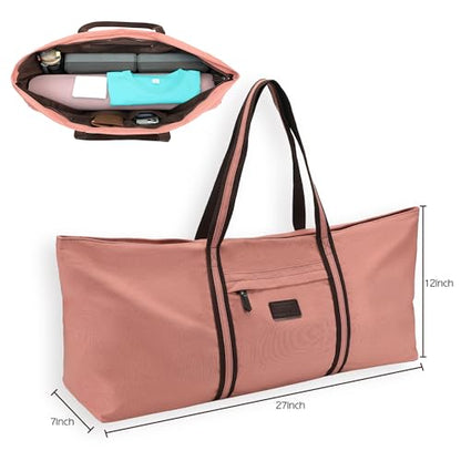 Large Yoga Mat Tote Sports Gym Pilates Carrier Shoe Bag for Women - color: Pink