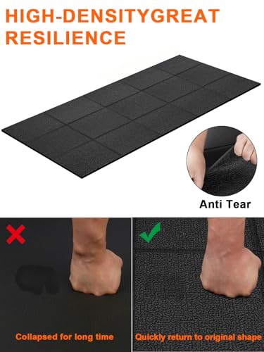 Treadmill Mat, 5'x2.5'/5.6'x2'/6.5'x3'/8'x3',6mm Thickness Exercise Equipment Mat for Carpet Hardwood Floors, Compatible with Walking Pad,Spin Bike,Elliptical Trainer,Rowing Machine - size: 78"L x 40"W x 0.2"Th