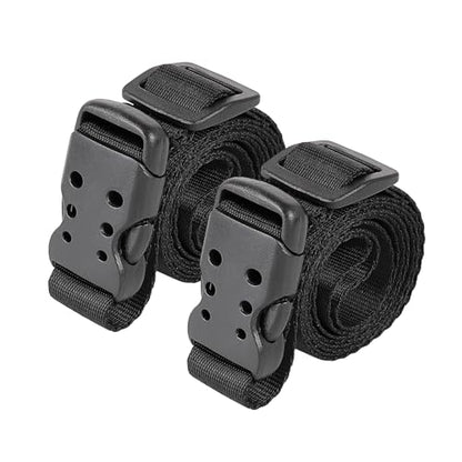 Ayaport Utility Straps with Buckle 40" Quick-Release Adjustable Nylon Straps Black 2 Pack - size: 0.75"x40"-2pcs