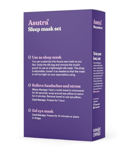 ASUTRA Silk Eye Pillow for Sleep, Champagne - Filled w/Lavender (One Size) - color: Champagne