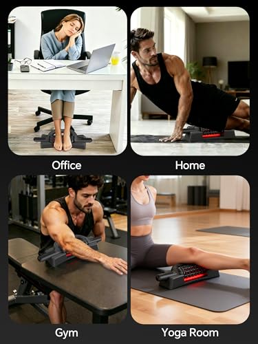 Rolling Percussive Deep Tissue Massage Roller Stick with Hands-Free Base