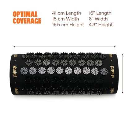 ShaktiMat Acupressure Pillow, Back, Neck & Shoulder Relief, Level 1 Black | Relaxation, Massage Muscles, Aid Sleep, Unlock Inner Tension, Similar to Acupuncture, Made with Organic Cotton & ABS spikes - color: Black, size: Level 1