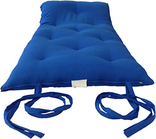 Twin Size Traditional Japanese Floor Futon Mattresses, Tatami Foldable Cushion Mats, Yoga, Meditaion 80 x 39 x 3 (Royal) - color: Royal