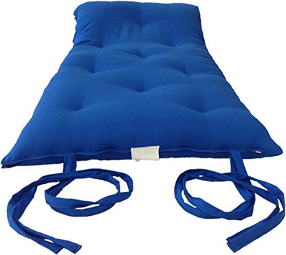 Twin Size Traditional Japanese Floor Futon Mattresses, Tatami Foldable Cushion Mats, Yoga, Meditaion 80 x 39 x 3 (Royal) - color: Royal