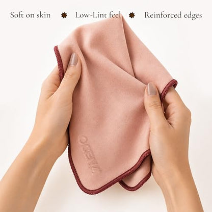 OCENA Pocket Sweat Towels & Microfiber Handkerchiefs, 5-Pack, 10 x 10 in - color: Pink