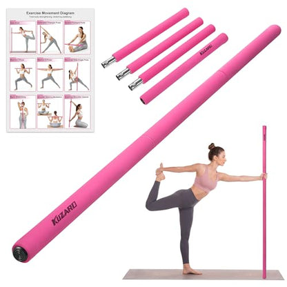 Yoga Stick, Mobility Stick for Stretching, Adjustable Exercise Stick