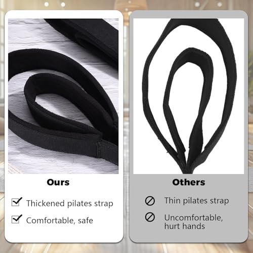 Pilates Straps for Reformer, Fitness D-Ring Double Loop Exercise with 10-Loop Sports Yoga Stretch Band, Double Loop Straps for Yoga, Pilates, Dance, Flexibility & Exercise