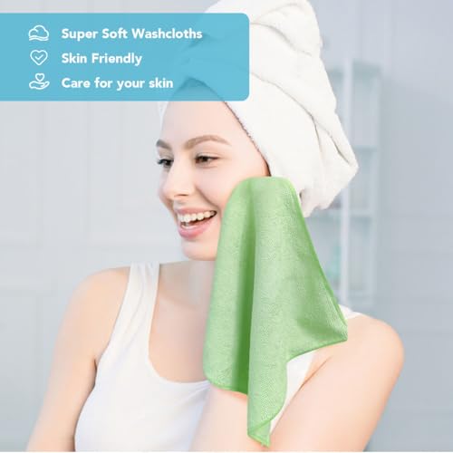 Orighty Washcloths Bulk, 200 Pack Microfiber Face Towels, 12x12 Inch - color: Multicolor