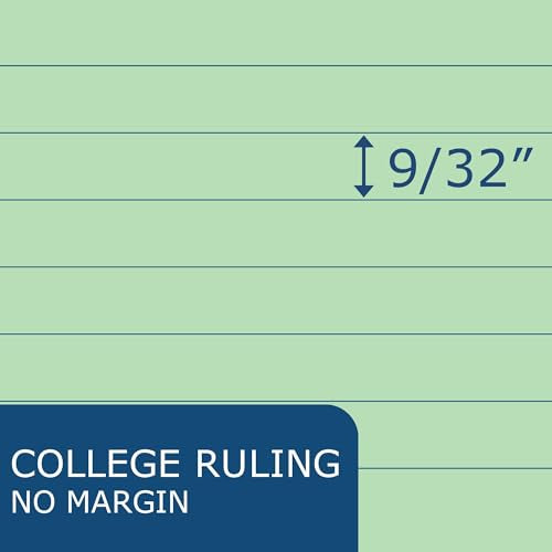 ROARING SPRING Lifenotes Personal Notebook, 7" x 5", 80 Sheets of Recycled Pastel Paper, Spiral Bound, College Ruled, Perforated (Case of 24 - style: 1 Case