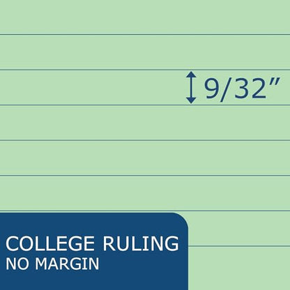 ROARING SPRING Lifenotes Personal Notebook, 7" x 5", 80 Sheets of Recycled Pastel Paper, Spiral Bound, College Ruled, Perforated (Case of 24 - style: 1 Case
