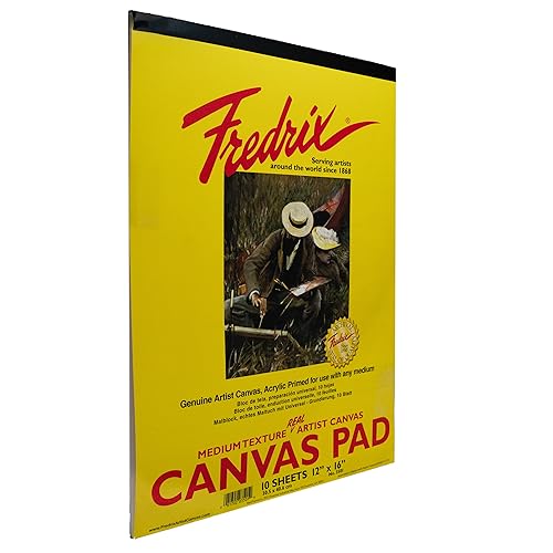 FREDRIX Creative Series White Canvas Pad, 12" x 16" - color: White Canvas, size: 12" x 16"