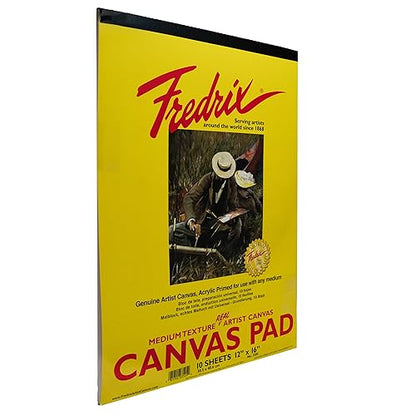 FREDRIX Creative Series White Canvas Pad, 12" x 16" - color: White Canvas, size: 12" x 16"