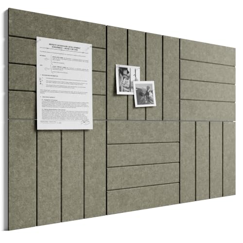 Bumusty 36" x 24" Large Cork Board Alternative, Earth Brown - color: Earth Brown, size: Bold-stripe 6-pack