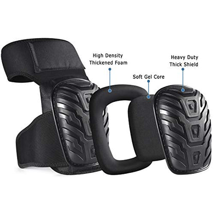 CE' CERDR Professional Knee Pads for Work - Heavy Duty Foam Padding Kneepads for Construction, Gardening, Flooring with Comfortable Gel Cushion to Save Your Knees (Thigh High) - style: Thigh High