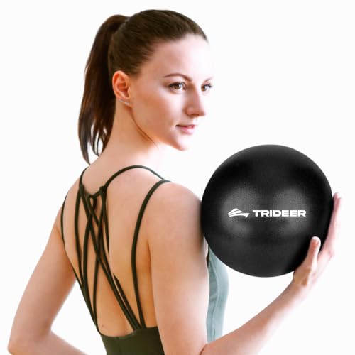 Trideer 9-Inch Pilates Ball, Small Exercise Ball Pilates Equipments for Yoga, Physical Therapy, Pregnancy, Postpartum, Core Training, Balance, Stability and Stretching - color: Black