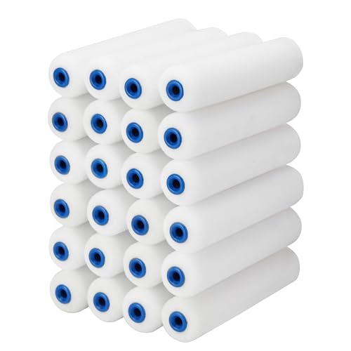Bates- Foam Paint Roller Covers, 6", 24 Pack, White, High Density Foam Roller Paint - size: 24 Pack