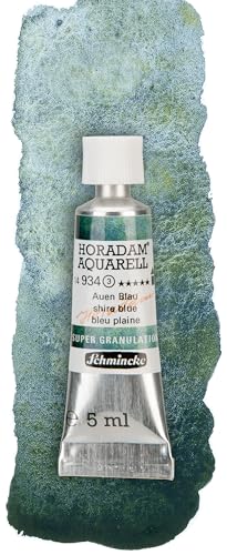 Schmincke - HORADAM® AQUARELL, Super Granulation, 14 934 001 Shire Blue, 5 ml tube, very strong granulating colors, finest, super granulating watercolors - color: 934 shire blue
